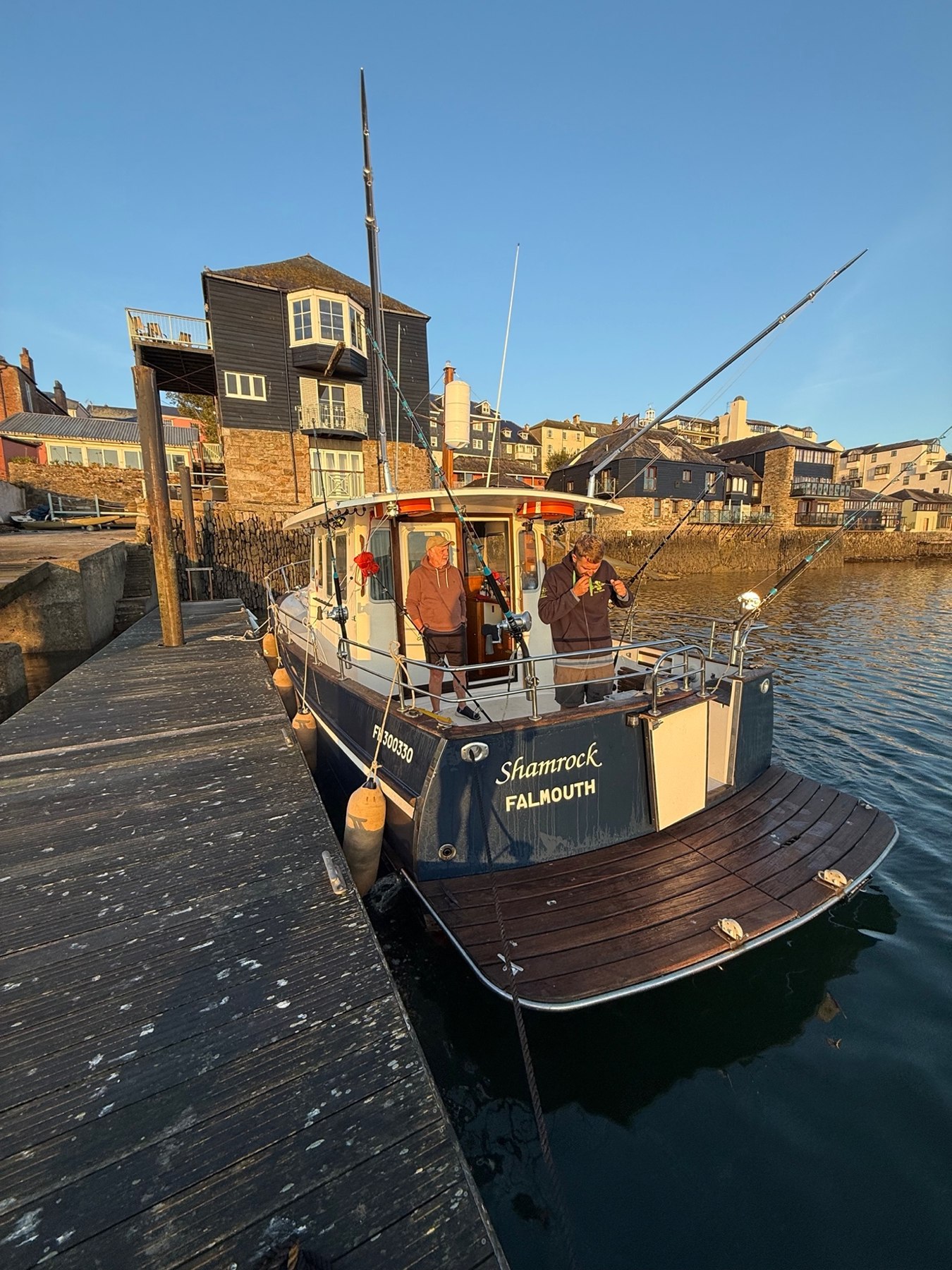 Shamrock moored in harbour
